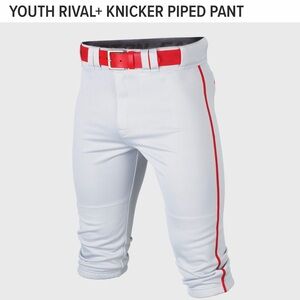 Easton White Knicker Baseball Pants with Red Piping - YOUTH XL NWT